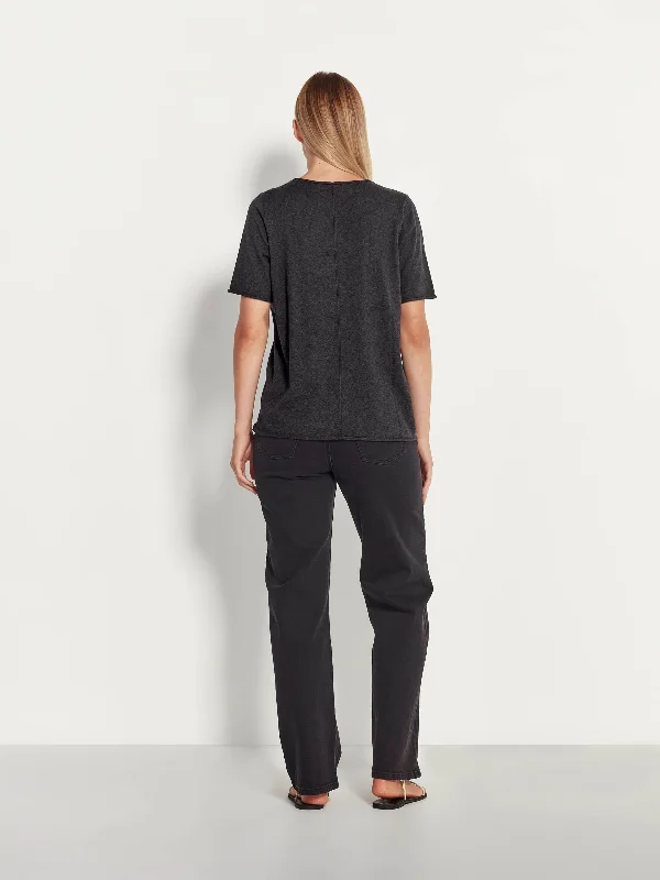 JHL V-Neck T (Fine Cotton Cashmere) Graphite