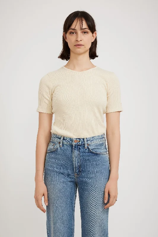 Jossan Rib T-Shirt Egg White