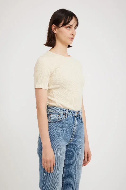 Jossan Rib T-Shirt Egg White