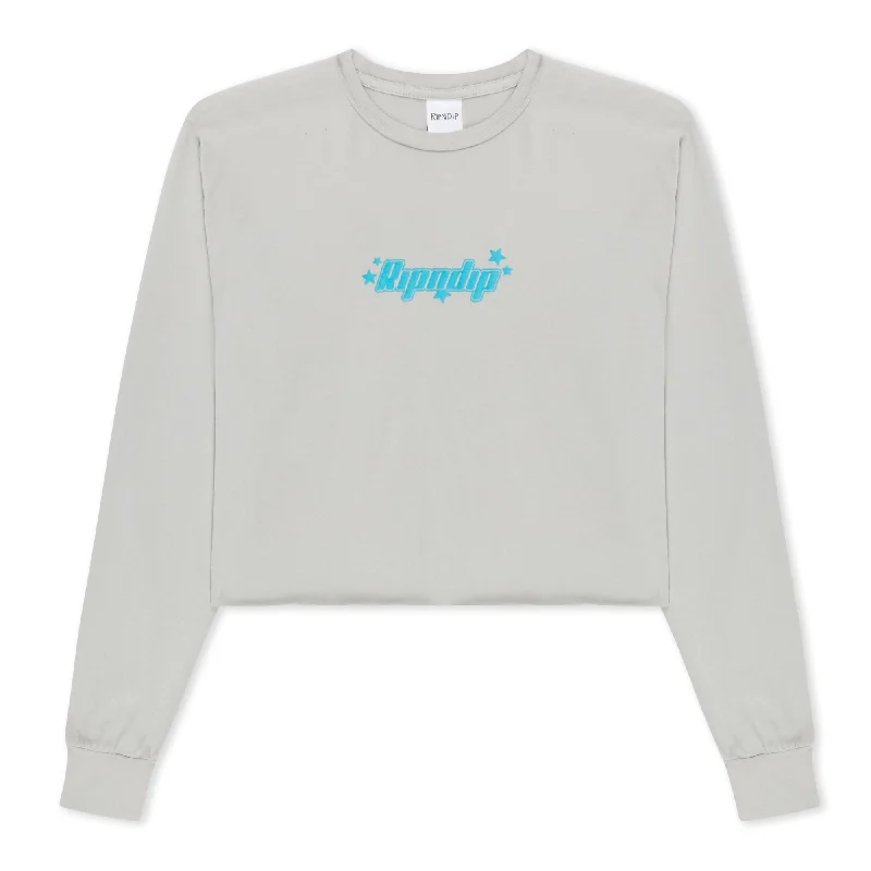 Kawaii Nerm Cropped Long Sleeve (Grey)