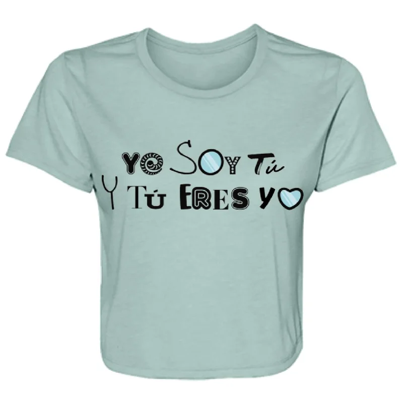 Ladies' Flowy Cropped Tee, Yo Soy Tú