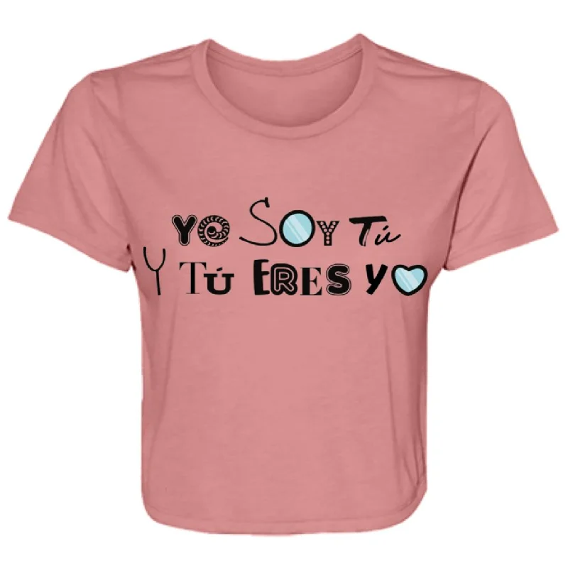 Ladies' Flowy Cropped Tee, Yo Soy Tú