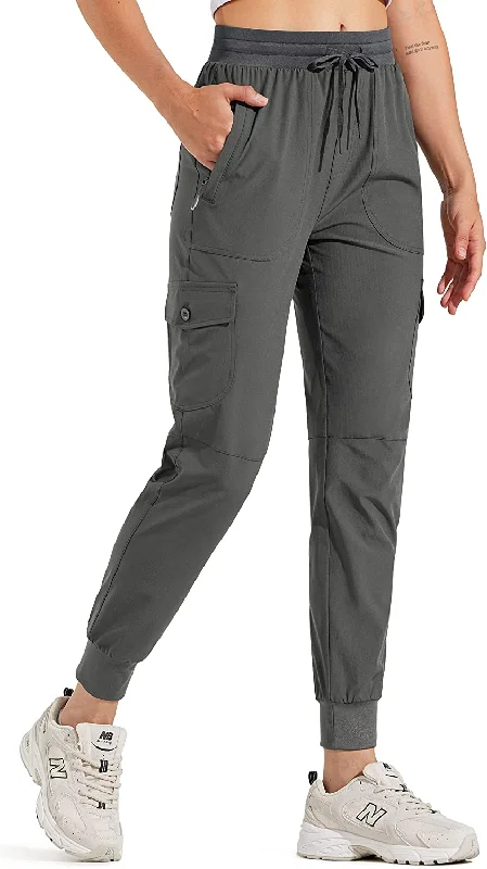 FashionSierra - Hiking Cargo Joggers Pants Lightweight Quick Dry Capris Golf Pants