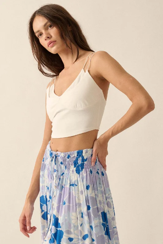 Lifted Fit Layered Cropped Cami Top