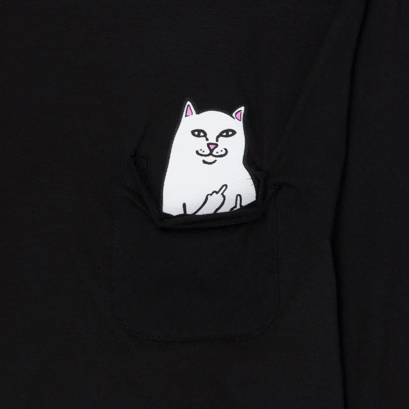 Lord Nermal Cropped Pocket Tee Long Sleeve (Black)