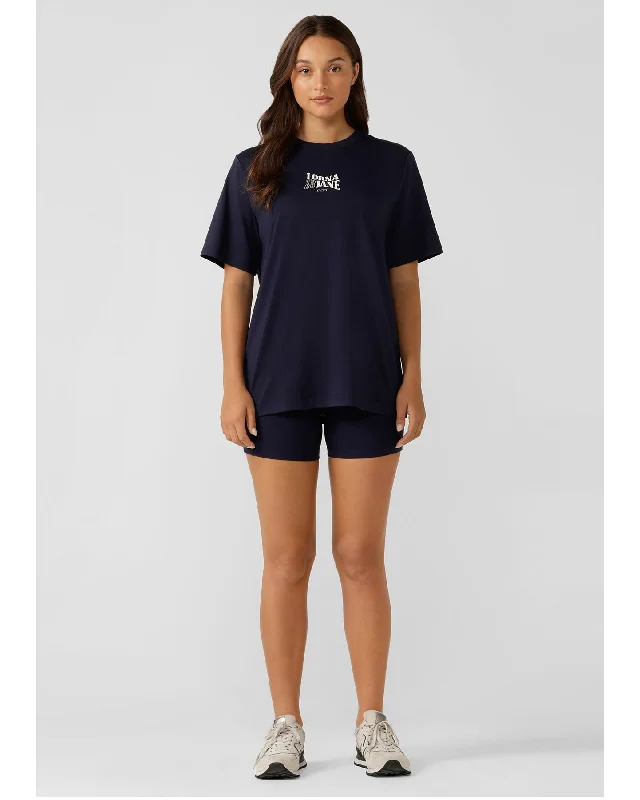 Lorna Jane 89 Relaxed Tee - French Navy