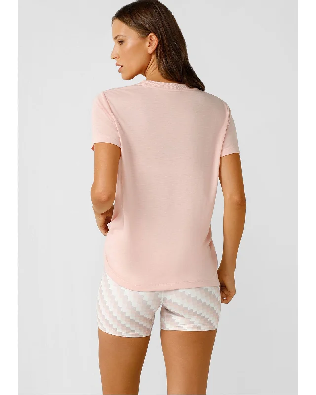 Lorna Jane Lotus T Shirt - Sunkissed Peach