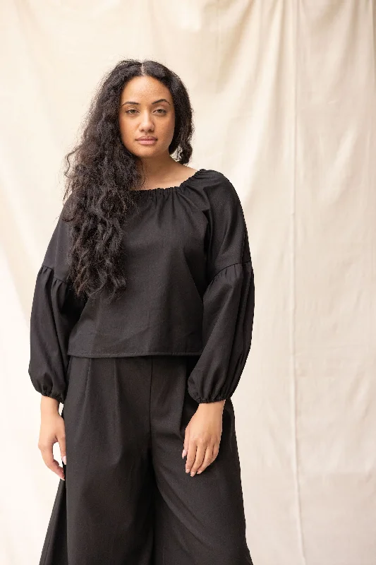 Mahina Denim Top | Black