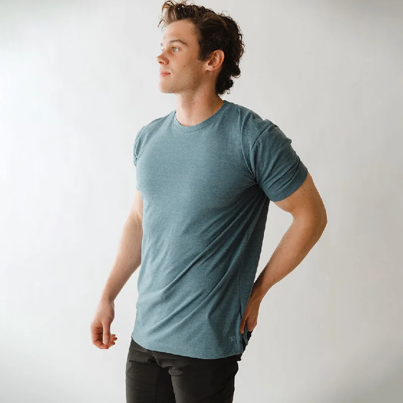 Men's Classic Tee, Heather Blue