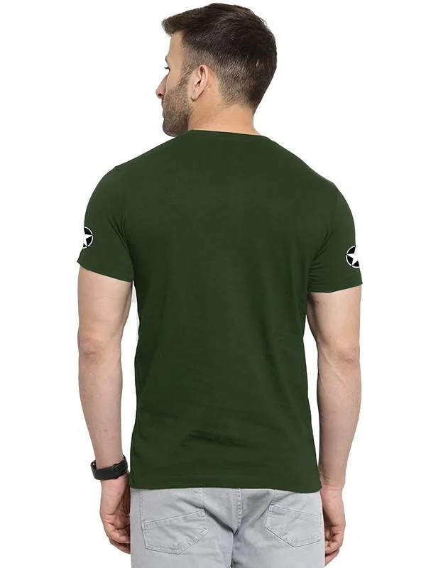 Mens Cotton Printed Half Sleeves Casual T-Shirt