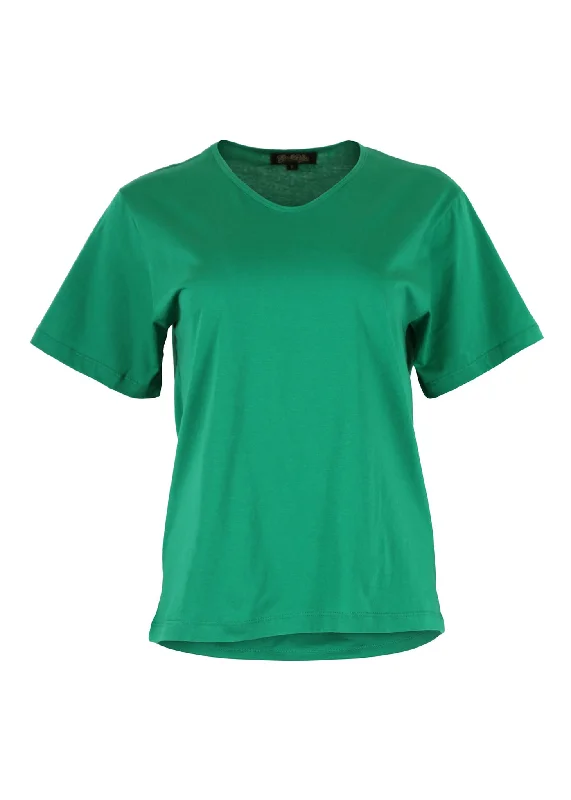 Merci Beaucoup T-Shirt Green in Cotton Jersey