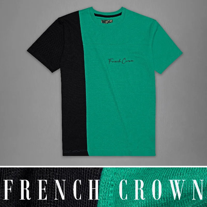 Mountain Meadow Green and Black Premium Cotton Jersey T-shirt