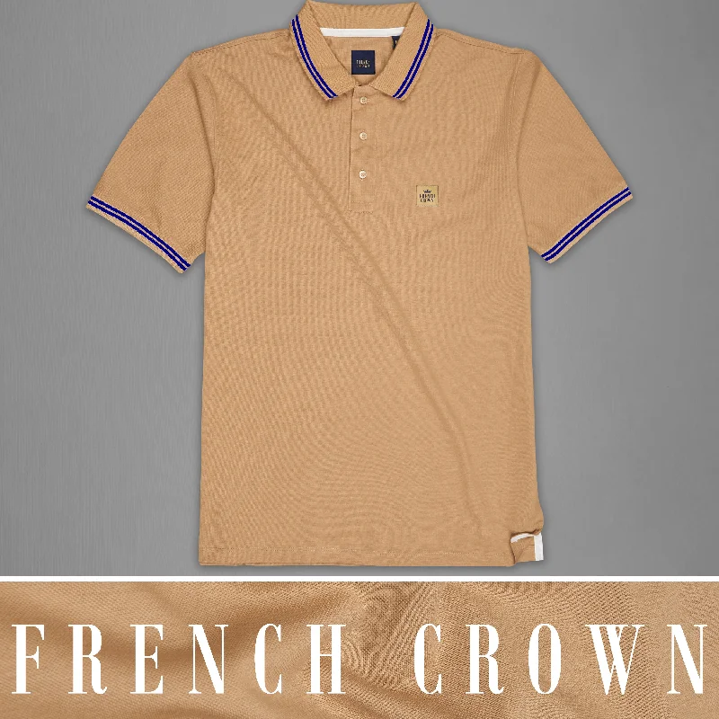 Muesli Brown Organic Cotton Mercerised Pique Polo