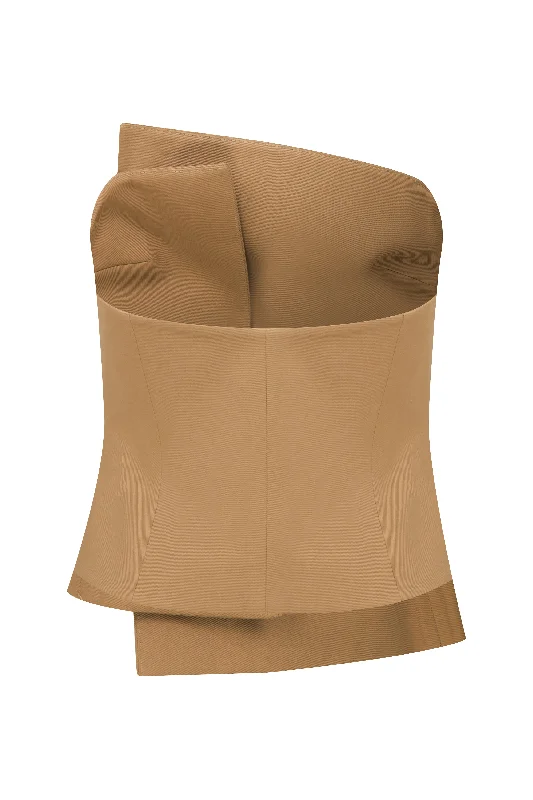 Odyle Cotton Bustier in Golden Straw