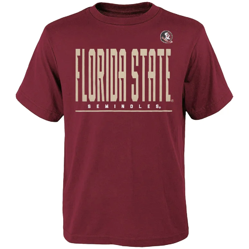 Outerstuff Kid's Seminole Logo/Florida State Seminoles Short Sleeve Performance T-shirt - Garnet