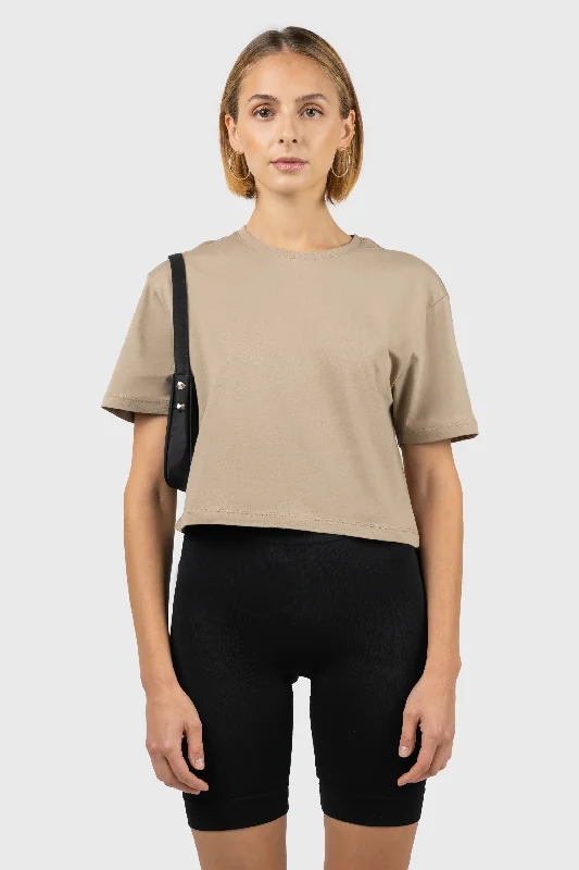 Oversize Dropped Shoulders Cropped T-Shirt