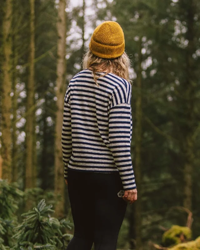 Panorama Striped LS T-Shirt - Deep Navy