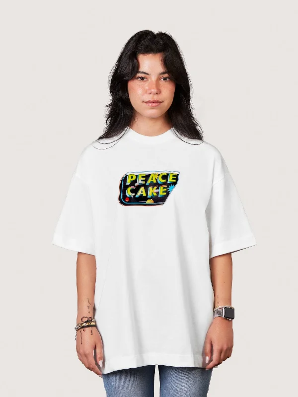 Peace Cake Printed Oversized Tee