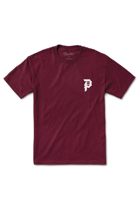 Burgundy/White / S