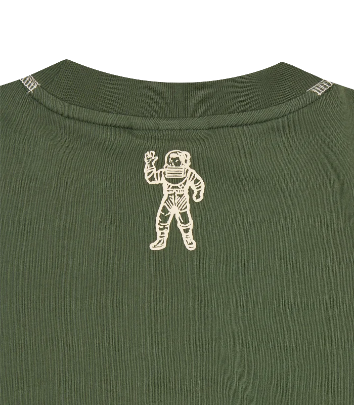 SMALL ARCH LOGO CONTRAST STITCH T-SHIRT - GREEN