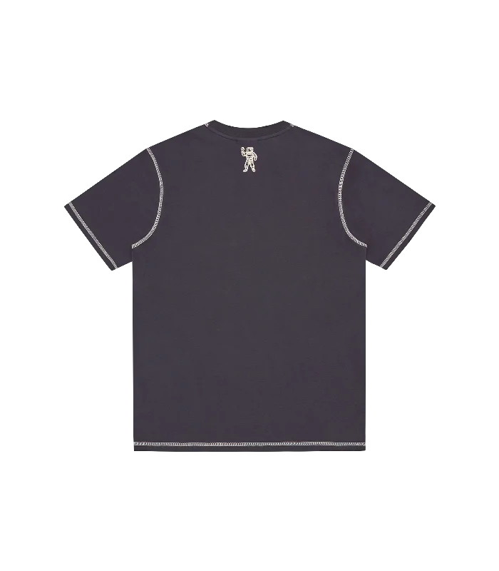 SMALL ARCH LOGO CONTRAST STITCH T-SHIRT - NAVY