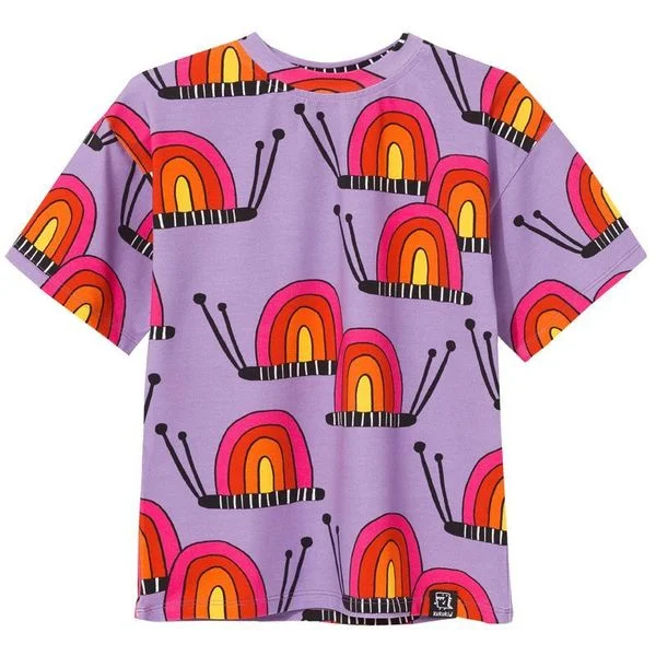 Purple Snails Short Sleeve Shirt - 2 Left Size 8-10 years