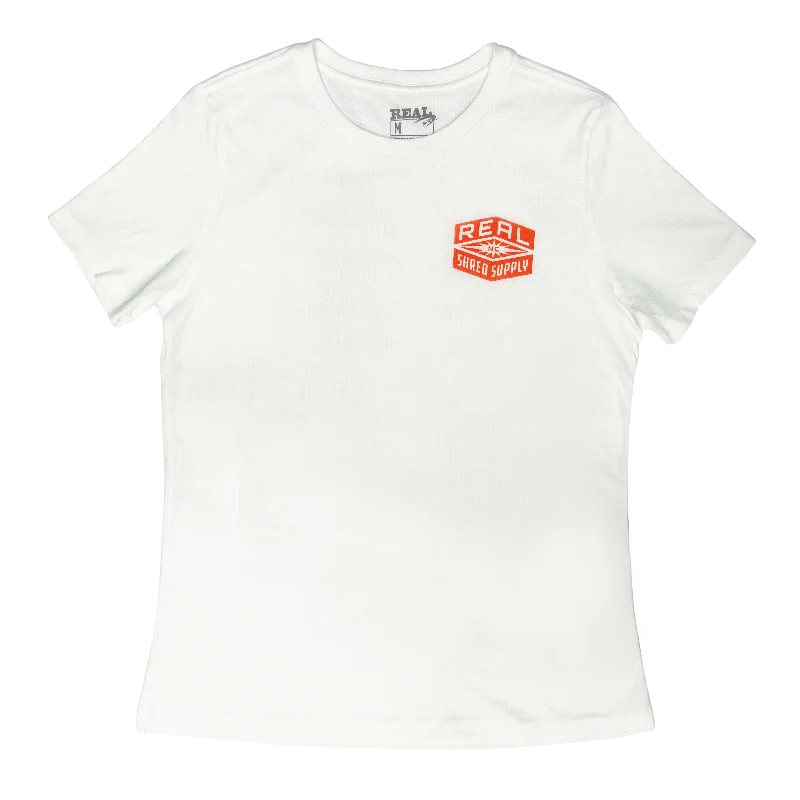 REAL Wmn's Shred Supply Tee-White