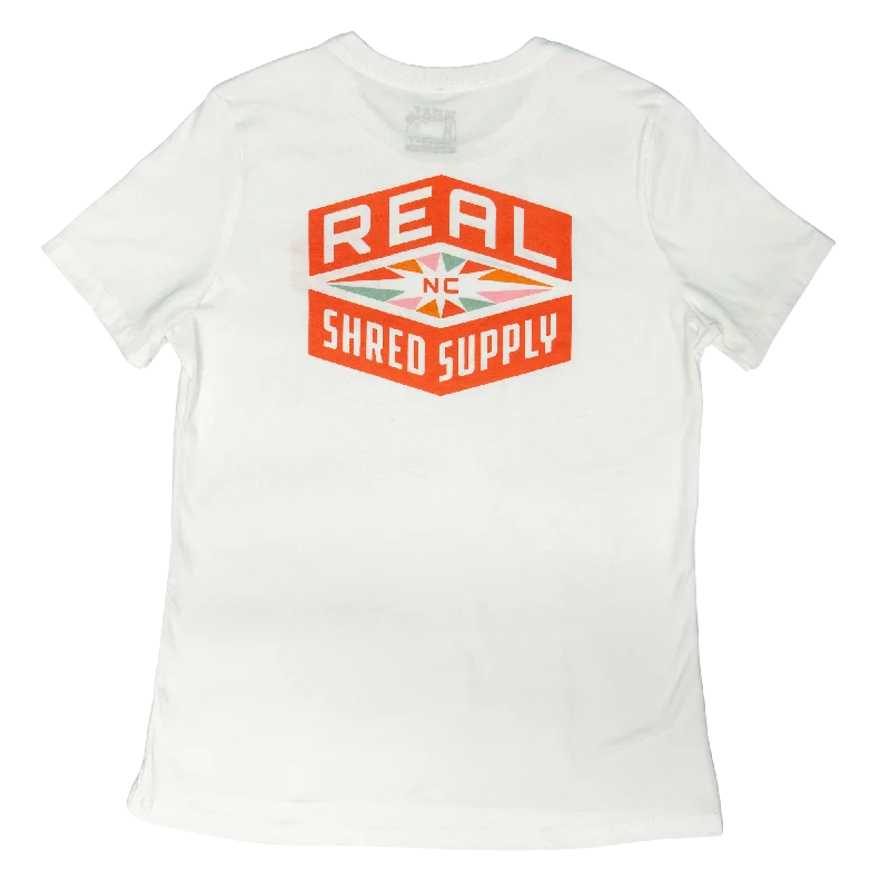 REAL Wmn's Shred Supply Tee-White