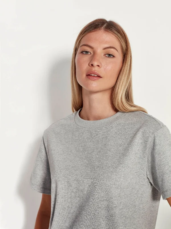 Relaxed T (Heavy Cotton Knit) Light Grey Marle