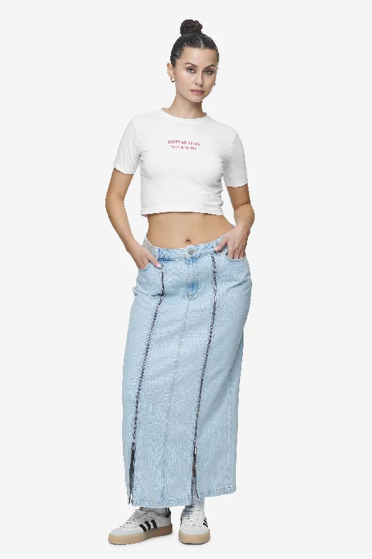 Reyna Cropped Baby Tee White