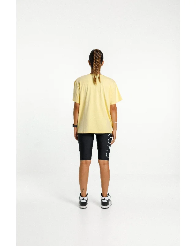 Rose Road Topher Tee - Buttercup with Circular Print