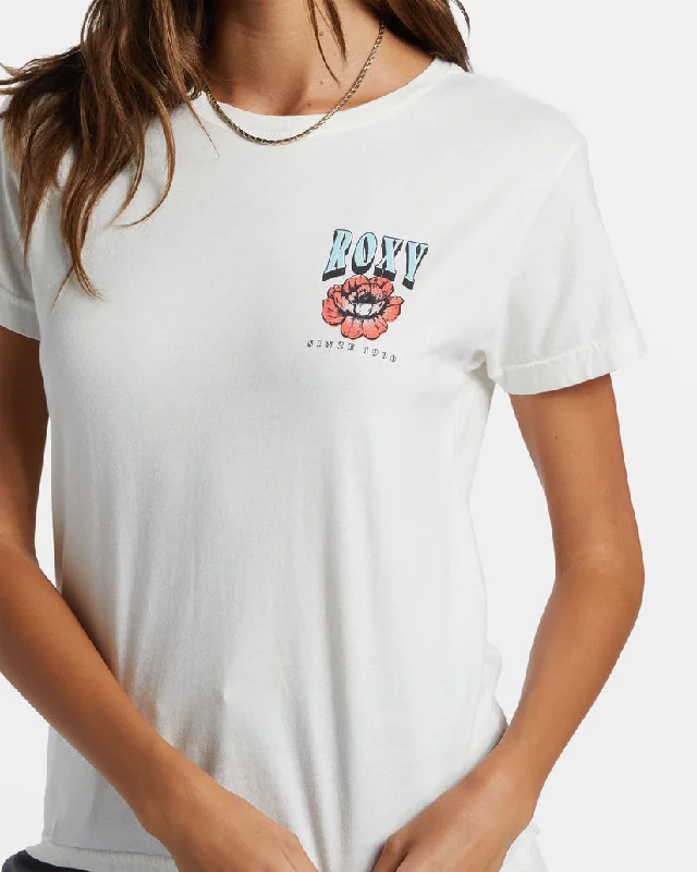 Roxy Iconic Sun Tee-Snow White