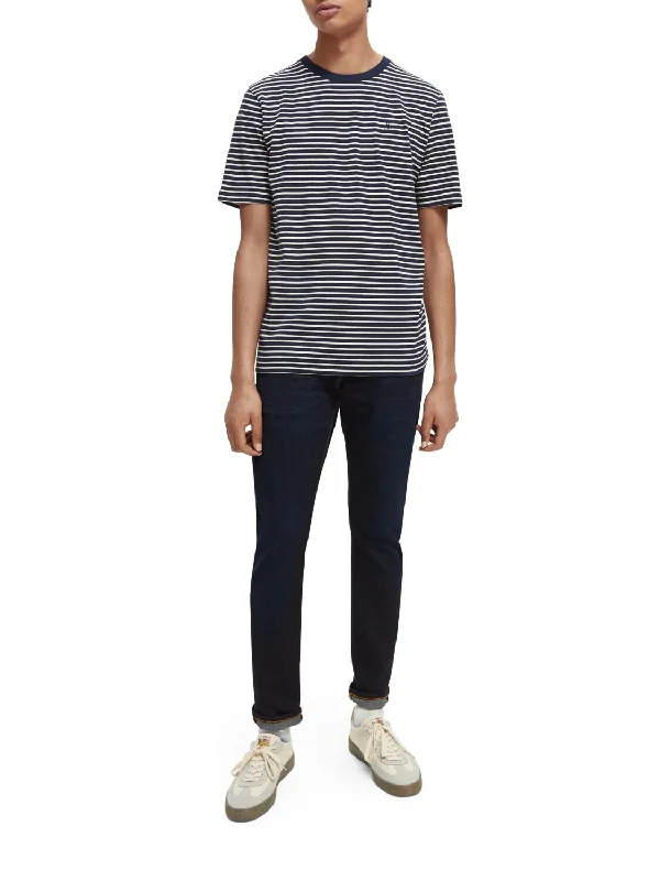 Scotch & Soda -Striped Crewneck Tee - Navy/Cream