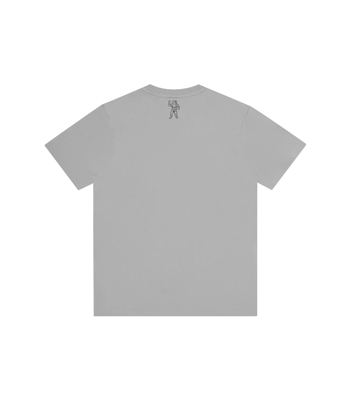 SMALL ARCH LOGO T-SHIRT - GREY/NAVY LOGO