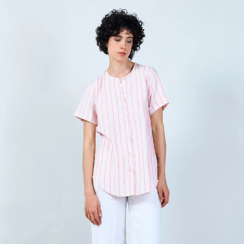 Striped short-sleeve shirt wholesale