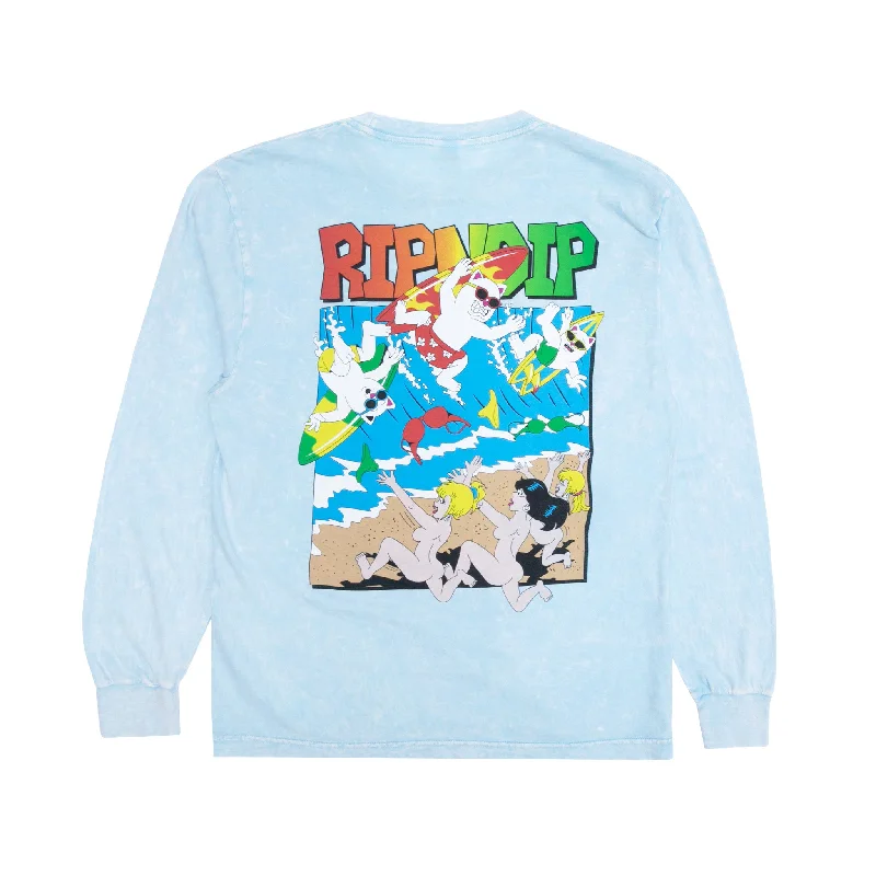 Summer Break Long Sleeve (Light Blue Mineral Wash)