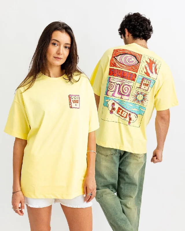 Summer Skate Printed Oversized Tee