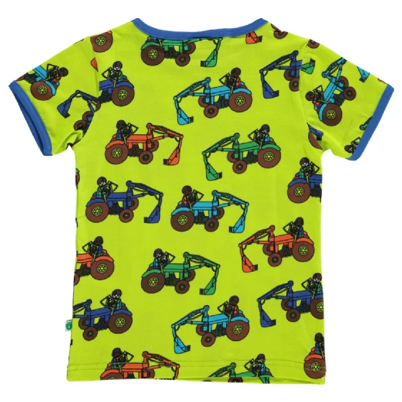 Tractors Short Sleeve Shirt - Bright Green - 1 Left Size 9-10 years