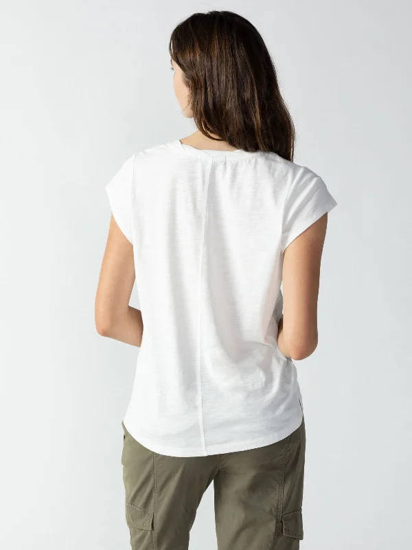 Traveler Twist Tee White