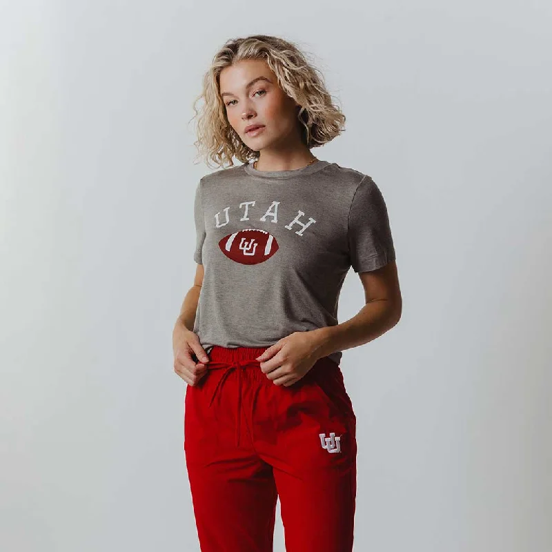 Utah Boyfriend Tee, Grey U of U Football