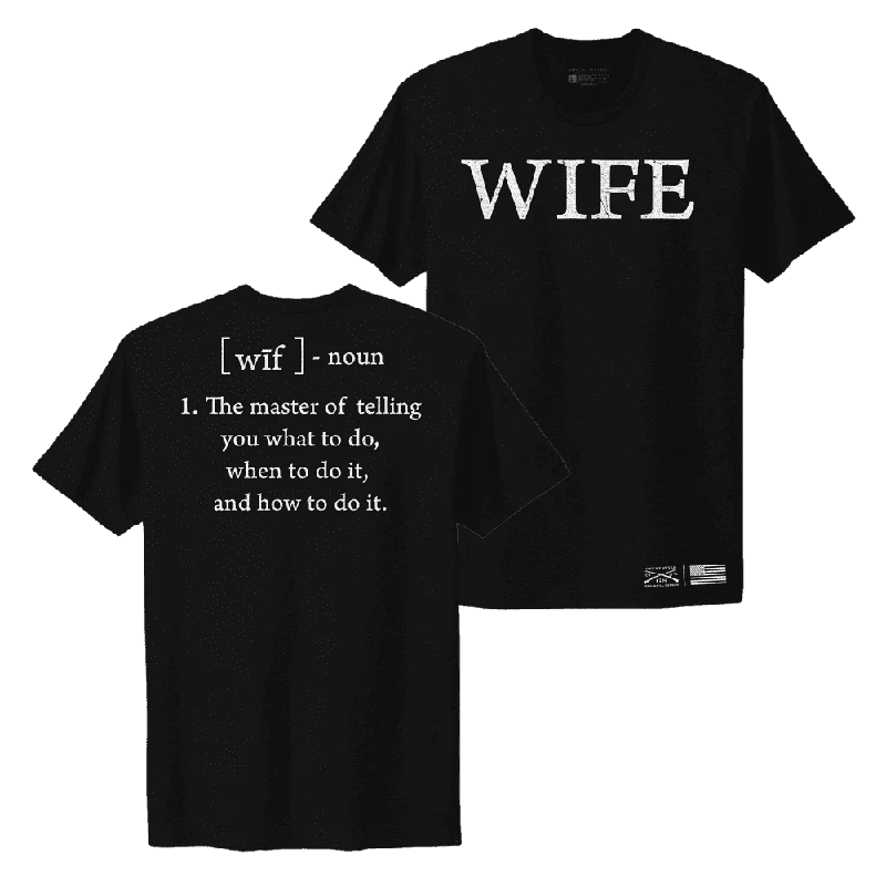 Women's Wife Defined Boyfriend Fit T-Shirt - Black