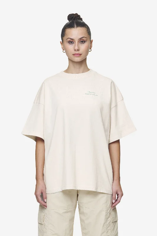 Yebra Heavy Oversized Tee Washed Coast Sand