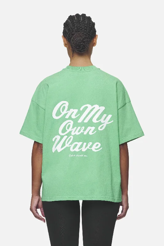 Yebra Heavy Oversized Tee Washed Peppermint Green