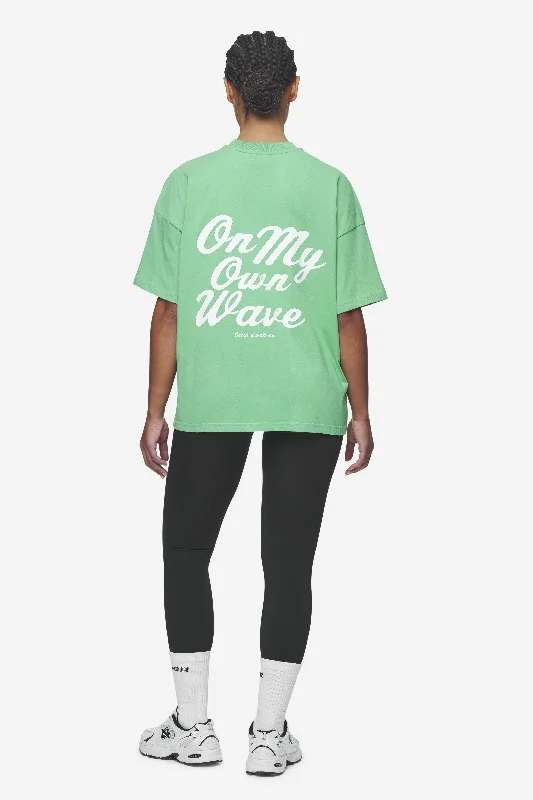 Yebra Heavy Oversized Tee Washed Peppermint Green