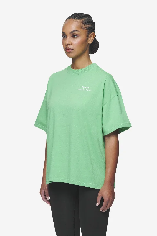 Yebra Heavy Oversized Tee Washed Peppermint Green